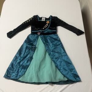 Disney Parks Boutique Frozen Queen Anna Dress & Cape Youth Girls Costume Size 4